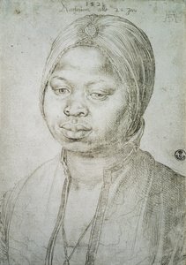 Retrato de Catherine, la mulata del portugués Bradao, 1521 de Albrecht Dürer