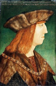 Retrato del Emperador Maximiliano I 1459-1519, después de 1504 de Albrecht Dürer
