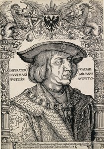 Retrato del Emperador Maximiliano I, c. 1519 de Albrecht Dürer