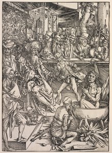Revelación de San Juan: Martirio de San Juan, 1511 de Albrecht Dürer