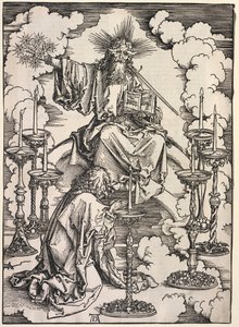 Revelación de San Juan: San Juan contemplando los siete candelabros, 1511