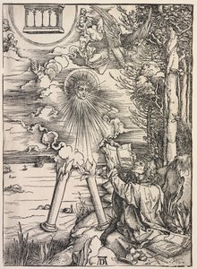 Revelación de San Juan: San Juan Devorando los Libros, 1511 de Albrecht Dürer