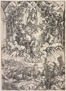 Revelación de San Juan: San Juan ante el trono de Albrecht Dürer