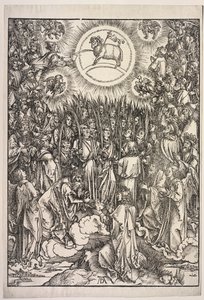 Revelación de San Juan: La adoración del Cordero de Albrecht Dürer