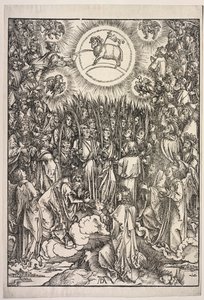 Revelación de San Juan: La adoración del cordero, 1511 de Albrecht Dürer