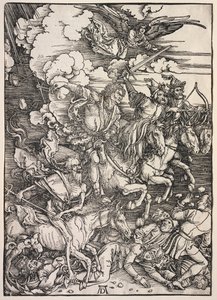 Revelación de San Juan: Los cuatro jinetes de Albrecht Dürer