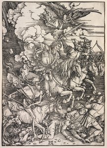 Revelación de San Juan: Los Cuatro Jinetes, 1511 de Albrecht Dürer