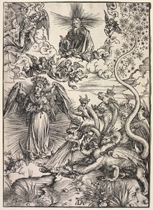 Revelación de San Juan: La Mujer Vestida del Sol, 1511 de Albrecht Dürer