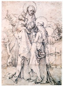 Santa Ana con el Niño y la Virgen María, c1500 de Albrecht Dürer