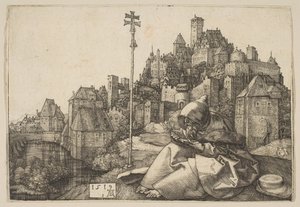 San Antonio leyendo, 1519 de Albrecht Dürer