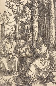 San Antonio y San Pablo en el desierto de Albrecht Dürer
