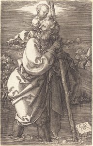 San Cristóbal mirando a la izquierda de Albrecht Dürer