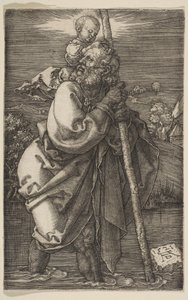 San Cristóbal mirando a la izquierda, 1521 de Albrecht Dürer