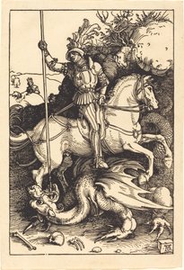 San Jorge matando al dragón de Albrecht Dürer
