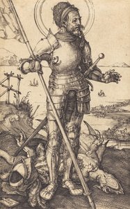San Jorge de pie, c. 1507-1508 de Albrecht Dürer