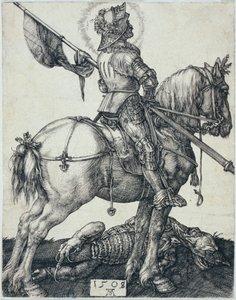 San Jorge a caballo (Bartsch 54) de Albrecht Dürer