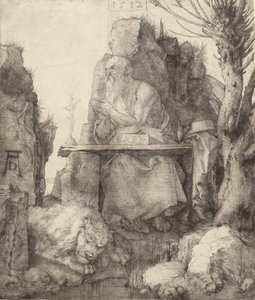 San Jerónimo junto al sauce polard, 1512 de Albrecht Dürer