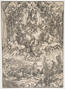 San Juan ante Dios y los ancianos, de El Apocalipsis de Albrecht Dürer
