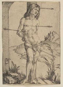 San Sebastián atado a la columna de Albrecht Dürer