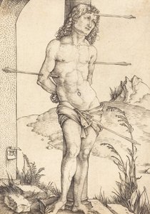 San Sebastián atado a la columna, probablemente 1498-1499 de Albrecht Dürer