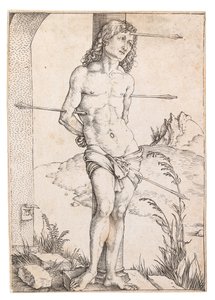 San Sebastián en la columna, c. 1500 de Albrecht Dürer
