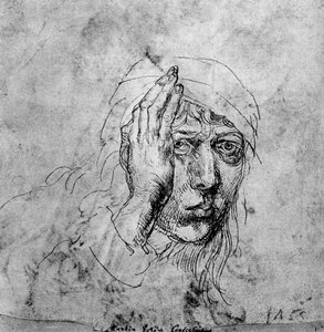 Autorretrato con vendaje, 1492, 1936 de Albrecht Dürer