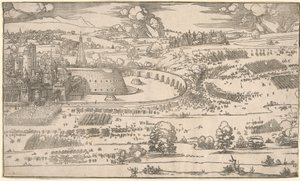 Asedio de una fortaleza: Porción derecha de Albrecht Dürer