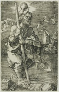 San Cristóbal mirando a la derecha de Albrecht Dürer