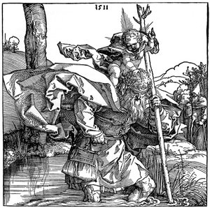 San Cristóbal llevando al Niño Cristo, 1511, 1936 de Albrecht Dürer