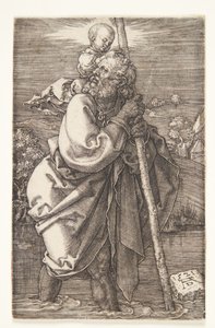 San Cristóbal mirando a la izquierda de Albrecht Dürer