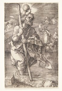San Cristóbal mirando a la derecha de Albrecht Dürer