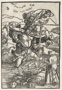 San Cristóbal con los pájaros de Albrecht Dürer