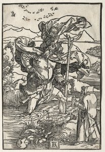 San Cristóbal con los pájaros, c. 1501-1504 de Albrecht Dürer