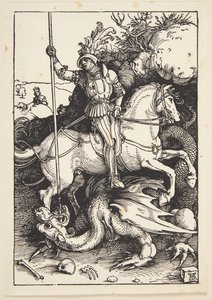 San Jorge matando al dragón de Albrecht Dürer