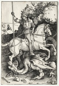 San Jorge matando al dragón de Albrecht Dürer
