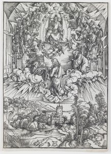 San Juan ante Dios y los Ancianos, de la serie “El Apocalipsis” de Albrecht Dürer