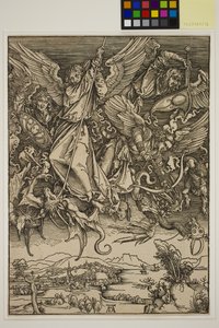 San Miguel luchando contra el dragón de Albrecht Dürer
