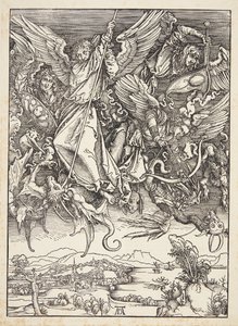 San Miguel Luchando contra el Dragón de Albrecht Dürer