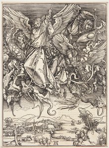 San Miguel luchando contra el dragón de Albrecht Dürer