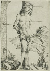 San Sebastián atado a la columna de Albrecht Dürer