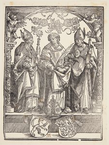 San Esteban con otros dos santos de Albrecht Dürer