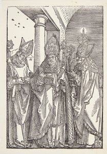 Santos Nicolás, Ulrico y Erasmo de Albrecht Dürer