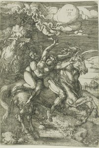 El Rapto de Proserpina en un Unicornio de Albrecht Dürer