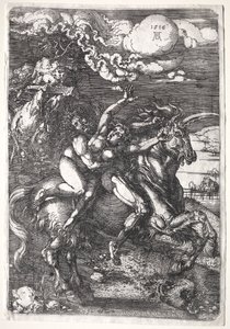 El rapto en un unicornio de Albrecht Dürer