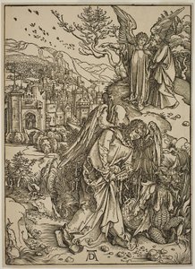 El ángel mostrando a San Juan la Nueva Jerusalén de Albrecht Dürer