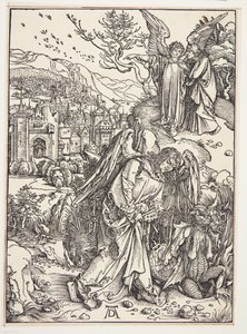 El ángel mostrando a San Juan la Nueva Jerusalén de Albrecht Dürer