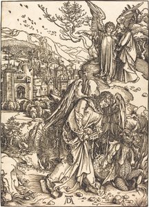 El ángel con la llave del abismo de Albrecht Dürer