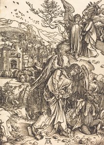El ángel con la llave del abismo de Albrecht Dürer