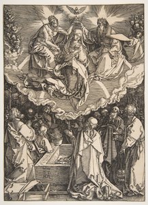 La Asunción y Coronación de la Virgen, de La Vida de la Virgen, 1510 de Albrecht Dürer