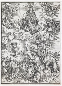 La Bestia con Dos Cuernos como un Cordero, de la serie “El Apocalipsis” de Albrecht Dürer